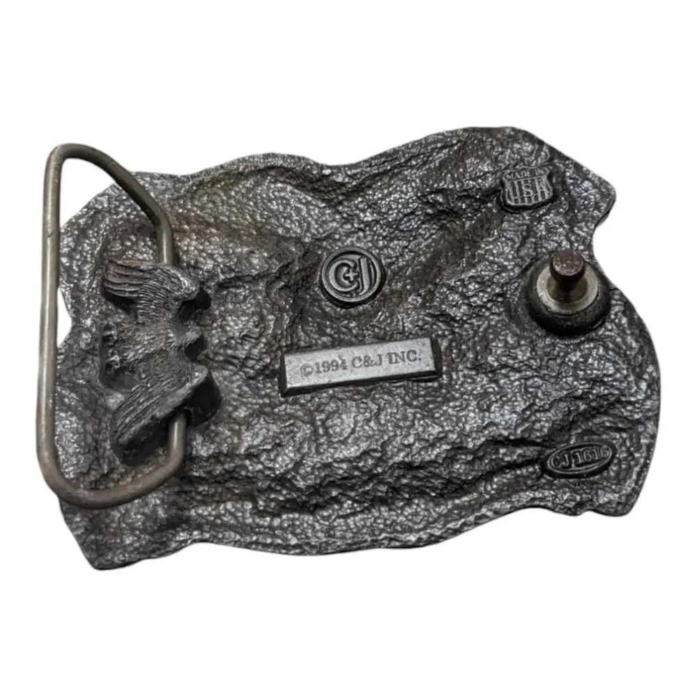 Vintage C&J Inc Belt Buckle 2nd Amendment The‎ Right To Bear Arms 1994 Metal